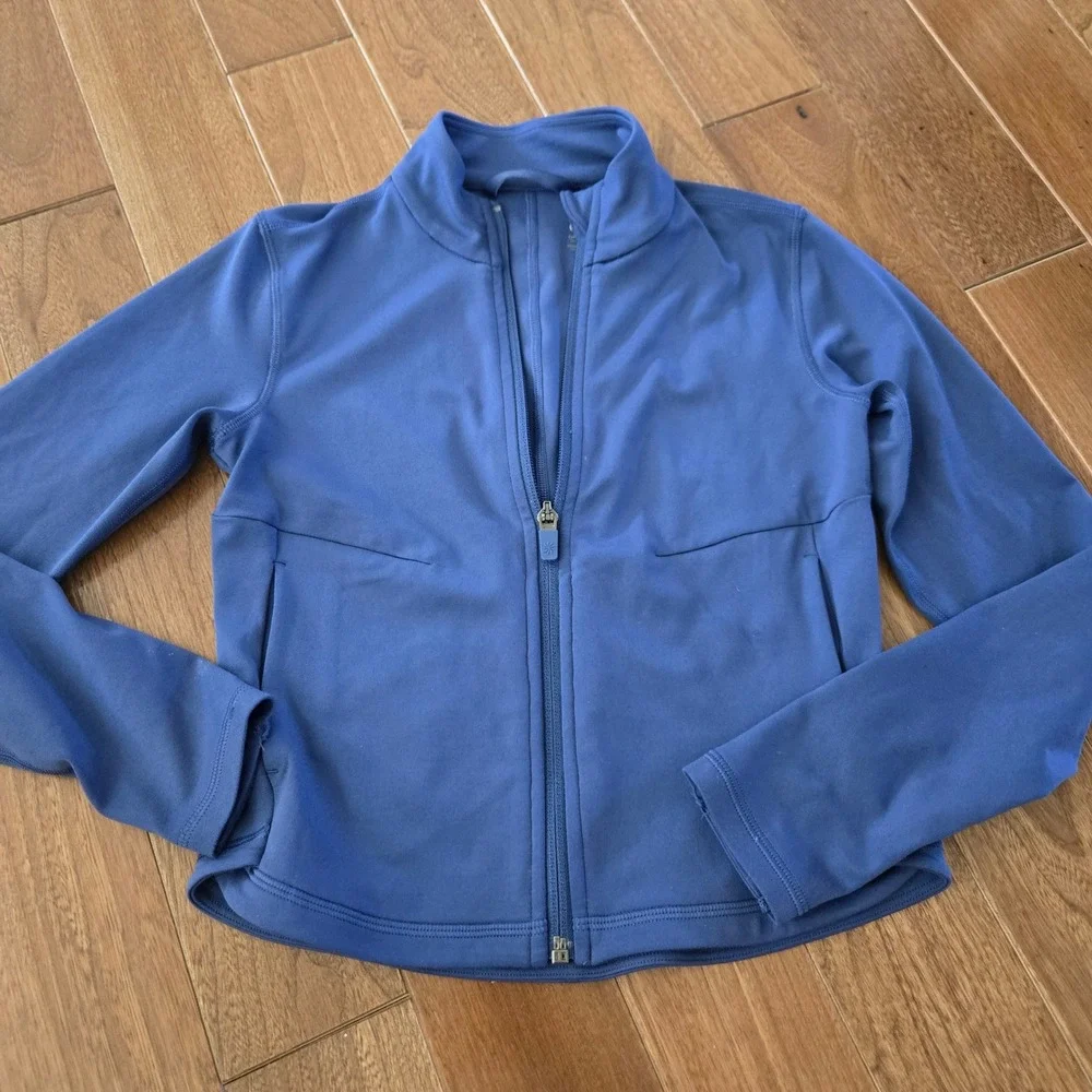 Athleta Girl 4pc Lot Chit Chat Jacket Navy Ruched Top Long Sleeve Coral Skort